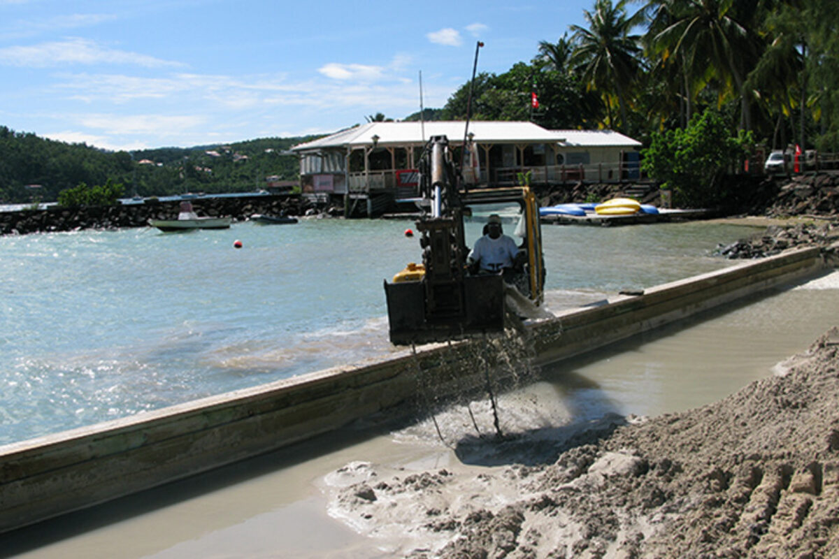 Réalisation d’une plage Carayou aux Trois-Îlets